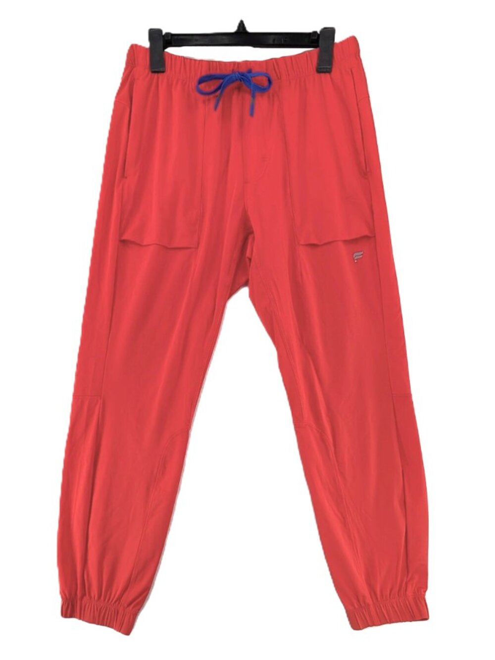 Fabletics The One Jogger Mens Size M Orange High Visibility Drawstring Stretch